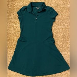 Children’s Place uniform polo dress. Large 10/12. Green.